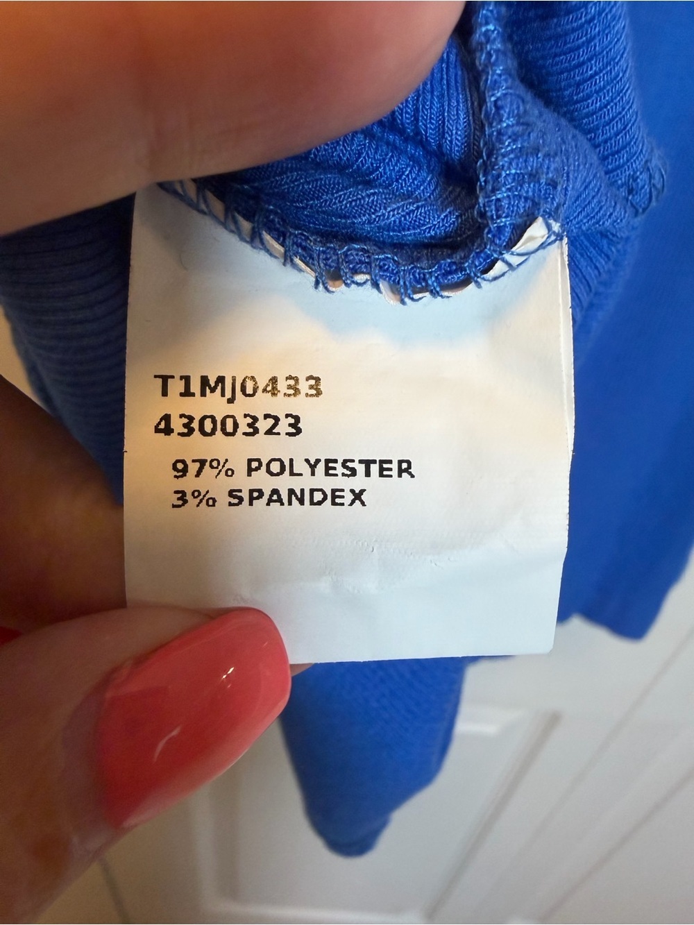 CHICME Blue Ribbed Tank Top XXL Sleeveless Stretch Knit NWOT - Picture 6 of 7